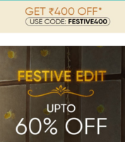 Pantaloons Festive Edit-Up to 60% Off + Extra Rs.400 Off 