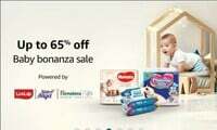 Amazon - Baby bonanza sale upto 65% off - Huggies Mamy poco , luvlap Himalaya- Little Angel & more