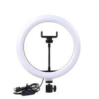 Dyazo 10 Inch LED Ring Light with 3 Level Brightness Dimmable Lighting for Vlogging , You Tube Video , Photo Shoot Live Streaming & Makeup Compatible with All Smart Phones & Cameras