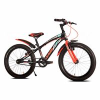 Leader Speedy Bike 20T Kids Cycle for Age 6 to 9 Years (Black/Orange) | Frame Size 12" | Unisex Cycle [Rs.400 Coupon]