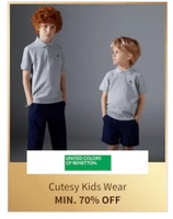 Minimum 70% Off on Kids Clothings UCB, UTH by Roadster, Sangria & More 