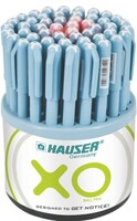 Hauser XO 0.6mm Ball Pen Tumbler. 
Blue, Black & Red Ink, Pack of 50 Pens 