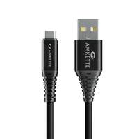 AMKETTE PowerPro Type C Fast Charging Cable, USB to Type C Fast Charging with Up to 480 Mbps transfer speed