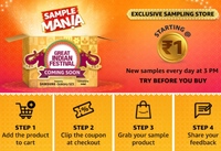 (Upcoming)Sample Mania: Amazon Great Indian Festival- New Samples Everyday @3pm (Masterlink)