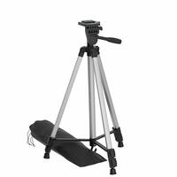 amazon basics Aluminium Professional Sturdy Tripod with Mobile Phone Holder Mount,3-Way Head,Accessory Hook&Carry Bag for All Smart Phones,Gopro,Cameras (35-125 Cm) Black