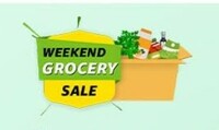 Amazon Weekend Grocery Sale  Grocery Essentials at 40% off + Get Flat ₹50 Back Min Order of ₹349 & More