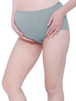 Evamomies Women's High Waist Soft Comfy Cotton Lycra Maternity Panty|Pregnancy Panty|Maternity Panties (L, Darkgrey)