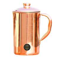 Royal Stuff® Handcrafted Pure Copper Jug Water Pitcher | Tamba Jug | Polish Touch | 1700 ML | Useful for Home | Kitchen | Wedding Gift | Return Gift (Pack of 1)