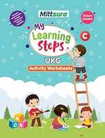 My Learning Steps UKG Activity Worksheet - stickers sheet, Teacher-recorded Animated Videos based on worksheet (English, Hindi, Math, General Awareness, Art) for Kids age 3-6 Years