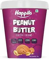 Happilo Classic Peanut Butter Creamy 1kg, Protein Rich, Roasted Peanuts, No Added Sugar
