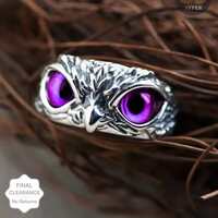 Owl Ring for Men and Women (Adjustable) Stainless Steel Silver Plated Ring
