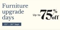 Furniture upgrade days upto 75% off + 10% discount on HDFC Cards