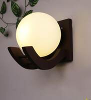 Antonio Brown Wooden Wall Sconces (Wall Lamp) , By Homesake