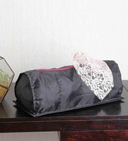 Black Polyester Non Foldable 3 Pocket Travel Organiser (Set of 3), By My gift booth
