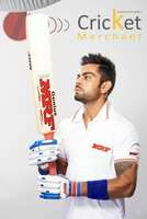 Pro Game MRF Genius Virat Kohli bat and Tennis Ball Combo for Kids/Adults Poplar Willow Cricket Bat (6