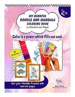 My Mindful Doodle and Mandala Colouring Art book for beginners, kids and young teens By Mathsninjas Bookland