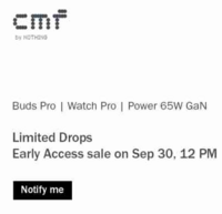 (Upcoming) CMF by Nothing | Buds Pro @ Rs.2999, Watch Pro @ Rs.4499 | Sale on 30th Sept, 12PM