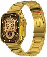 Gamesir A8 Golden 24K Gold Series 8 Ultra With 2 Pair Straps Real time Fitness Health Smartwatch  (Gold Strap, 2 Inch Big Sunlight Proof Display)