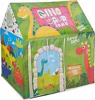Lightning deal - Amazon Brand - Jam & Honey Dinosaur Theme Tent for Kids, Multicolor