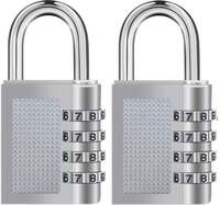 Techtest Combination 4 Digit Number Travel Luggage Password Lock For Home Office Gym School Padlock  (Silver)