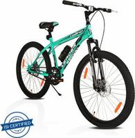 LEADER TORFIN 26T MTB Bicycle without Gear Single Speed with FS DD Brake 26 T Mountain Cycle (Single Speed, Black, Green)
