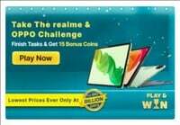 Flipkart challenge - Realme & Oppo tablets challenge get 6 super coins