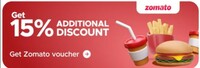 Park+ Get 15% off upto Rs.100 on Zomato Gift card