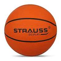 STRAUSS Official Basketball Size 7 | Professional Match Ball for Indoor & Outdoor Games & Training for Kids & Adults | (Orange)