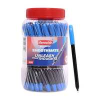 Reynolds Smoothmate 40 CT JAR - BLUE | Ball Point Pen Set With Comfortable Grip | Pens For Writing 