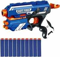 VGRASSP Foam Blaster Toy Gun for Kids - Manual Foam Blaster Gun - Safe and Long Range - 10 Soft Suction Bullets (Multicolour)