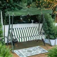 Nilkamal 3 Seater Metal Outdoor Swing | Garden Swing | Balcony Swing (Leisure)