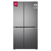 LG 655 Litres 3 Star Side by Side Refrigerator with Smart Diagnosis (GL-B257EPZX.DPZZEBN, Shinny Steel)