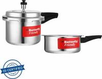 Butterfly Friendly Combo Pack 3 L, 2 L Pressure Cooker  (Aluminium)
