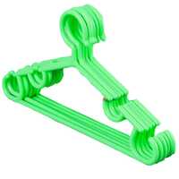 Kuber Industries Anti-Slip Baby Clothes Hanger|Heavy-Duty Plastic Baby Hanger|Hangers For Wardrobe, Closet|Pack of 5 (Green