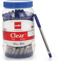 Cello Clear Jar of Ball Pen  (Pack of 60, Blue)