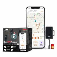 Qubo Wired Hidden GPS Tracker from Hero Group for Car | AI Features on Qubo Go App | Live Tracking | Anti-Theft | Towing | Accident Alerts | SIM + 3 Month Data Plan