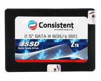 Consistent 2.5" 2TB SSD with SATA III Interface, 6Gb/s | Read/Write Speeda Upto - 600/500 MB/s | Quad Channel Controller Compatible with PC and Laptop | 5 Years Warranty.(CTSSD002S6)