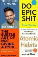 Deal Of 4 Books -- Do Epic Shittt + Mark Manson's Book +Habits Remarkable Results And The Jay Shetty Book 