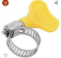 Limited-time deal: KBS Hose Clamp  (Pack of 4 )Stainless Steel Water Pipe Clamp Range Turn Key Clamp Worm Gear Clamps Ideal for Plumbing Adjustable  