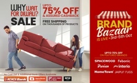 Pepperfry Brand Bazaar: Upto 75% OFF on Featured Brands + Bank Offers (3rd - 5th October)