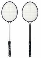 SPIRO Double-Shaft Badminton Racquet for Playing at Street, Balcony, Roof etc. Appropriate for Fun/Playing/Fitness, Size : Full (No. of Rackets : 2), (Color : Black) - Amazon