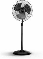 Longway Speedy P1 400 mm/16 inch Ultra High Speed 3 Blade Anti-Dust Decorative Star Rated Pedestal Fan(Black, Pack of 1)