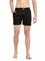 Pepe Jeans Innerwear Men's Cotton Boxers (Pack of 1) (PPS01_Black AOP_L)