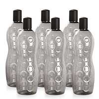 Cello Polka PET Bottle Set, 1 Litre, Set of 6, Black