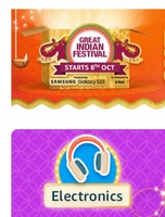 Amazon Great Indian festival Electronics streak challenge : Play daily upto 5 days & get Rs.75 & Rs.100 coupon rewards
