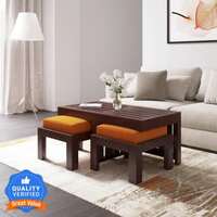 100% coins back - Flipkart Perfect Homes PureWood Sheesham Coffee Table