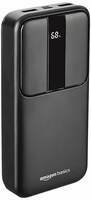 Amazon Basics 20000 mAh 22.5W Fast Charging Lithium Polymer Power Bank | Charging Indicator + Type C Cable | Triple Output, Black