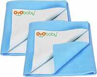 OYO BABY- Baby Bed Protector | Waterproof Dry Sheet Medium Combo for Babies | Toddlers | Kids Pack of 2 (Each Size : 70 cm x 100 cm)