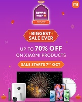 Mi: Diwali with Mi Sale Upto 70% OFF on Xiaomi Products (Sale Starts 7th October)