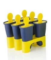 E-COSMOS Set of 6 Plastic 100% Food Grade Homemade Reusable for Home, Kitchen, Ice Lolly Mould,Popsicle Frozen Ice Cream, Ice Pop Makers, Kulfi Candy Mould Tray for Children & Adults - Multicolor